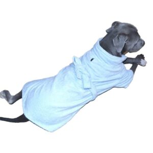 Blue Mid Weight Cotton Terry Cloth Big Dog Bathrobe