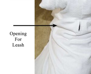 White Mid Weight Cotton Terry Cloth Big Dog Bathrobe - Image 4