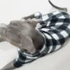 Black White Buffalo Plaid Anti Pill Basic Fleece Big Dog Pajamas - Image 8