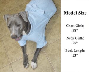 Blue Mid Weight Cotton Terry Cloth Big Dog Bathrobe - Image 4