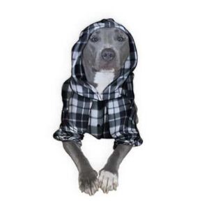 black white luke plaid dog pajama