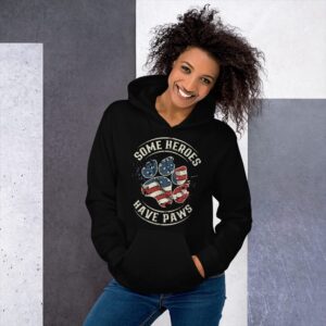 Some Heroes Have Paws Unisex Hoodie - Image 6