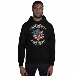 Some Heroes Have Paws Unisex Hoodie - Image 11