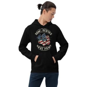 Some Heroes Have Paws Unisex Hoodie - Image 14