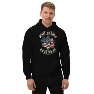 Some Heroes Have Paws Unisex Hoodie - Image 16