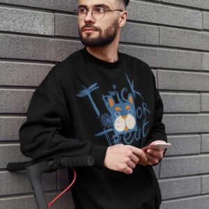 Trick or Treat Dog Halloween Sweatshirt - Image 5