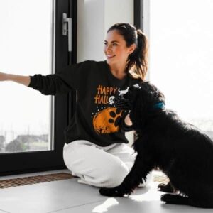 Big Dog Paw Creepy Halloween Sweatshirt - Image 8