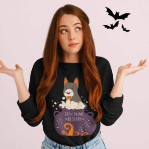 Spooky Big Dog Halloween Sweatshirt - Image 7