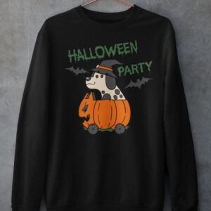 Pumpkin Cart Dog Halloween Sweatshirt - Image 5
