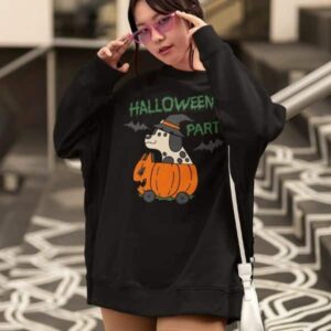 Pumpkin Cart Dog Halloween Sweatshirt - Image 3