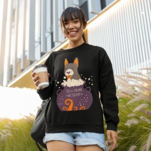 Spooky Big Dog Halloween Sweatshirt - Image 2