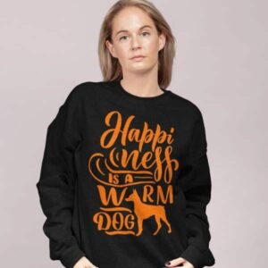 Happiness is a Warm Dog Crewneck Sweatshirt - Image 5