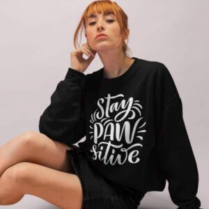 Stay Pawsitive Crewneck Sweatshirt - Image 5