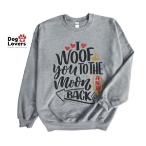 I Woof You to the Moon Crewneck Sweatshirt - Image 4
