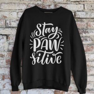 Stay Pawsitive Crewneck Sweatshirt - Image 6