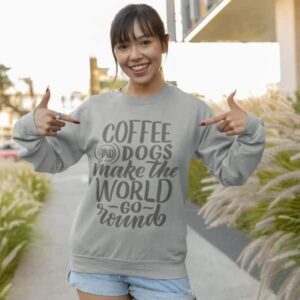 Coffee and Dogs Crewneck Sweatshirt - Image 7