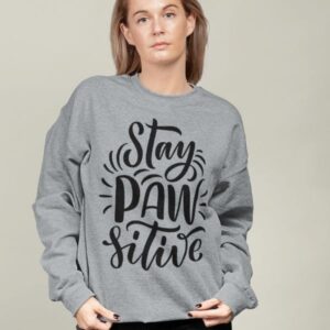 Stay Pawsitive Crewneck Sweatshirt - Image 7
