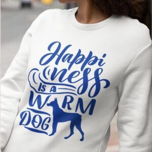 Happiness is a Warm Dog Crewneck Sweatshirt - Image 9