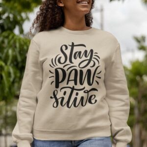 Stay Pawsitive Crewneck Sweatshirt - Image 9