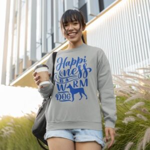 Happiness is a Warm Dog Crewneck Sweatshirt - Image 10