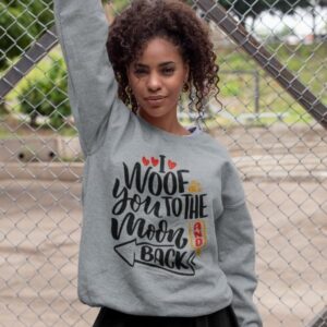 I Woof You to the Moon Crewneck Sweatshirt - Image 10