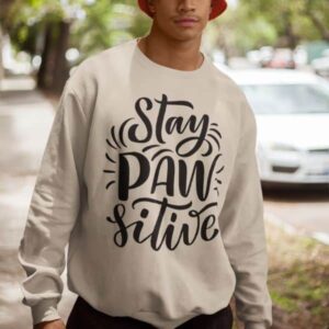 Stay Pawsitive Crewneck Sweatshirt - Image 10