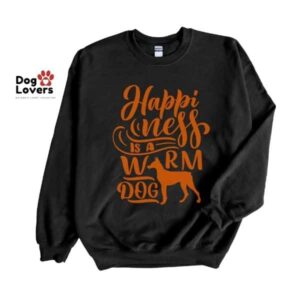 Happiness is a Warm Dog Crewneck Sweatshirt - Image 2