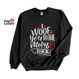 I Woof You to the Moon Crewneck Sweatshirt - Image 2