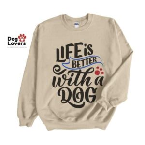 Life is Better with a Dog Crewneck Sweatshirt - Image 3