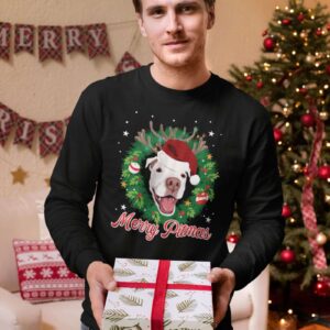 Merry Pitmas Pitbull Lovers Long Sleeve Tee - Image 2