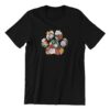 Paw Flowers Short Sleeve Cotton Tshirt