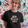 Paw Flowers Short Sleeve Cotton Tshirt - Image 2