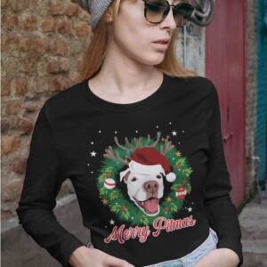 Merry Pitmas Pitbull Lovers Long Sleeve Tee - Image 3