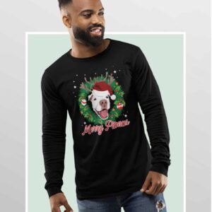 Merry Pitmas Pitbull Lovers Long Sleeve Tee - Image 4