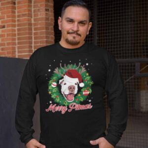 Merry Pitmas Pitbull Lovers Long Sleeve Tee - Image 7