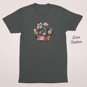 Paw Flowers Short Sleeve Cotton Tshirt - Image 8
