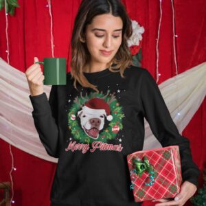 Merry Pitmas Pitbull Lovers Long Sleeve Tee - Image 8