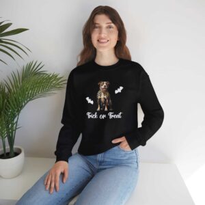Brown PitBull Halloween Sweatshirt - Image 5